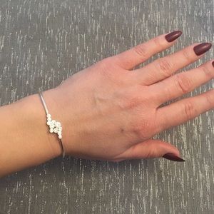 🟢 Silver Bubble Crystal Bracelet